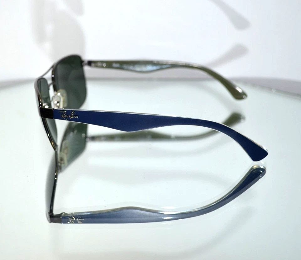 RARO Gafas de sol Ray-Ban Azul Gunmetal Aviador Italia RB3533 004/88 Foto 2 de 4