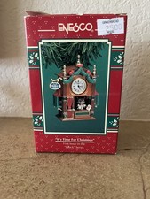 1996 Enesco It's Time For Christmas First Issue Clock Serie Ornament New Rare 