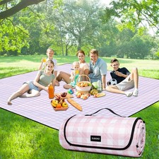 Picnic Blankets Outdoor Blanket Waterproof, 80''x80'' Extra Large Beach Blank...