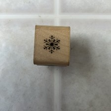 Snowflake Wood Mounted Rubber Stamp DOTS A 130 3/4" square Delicate