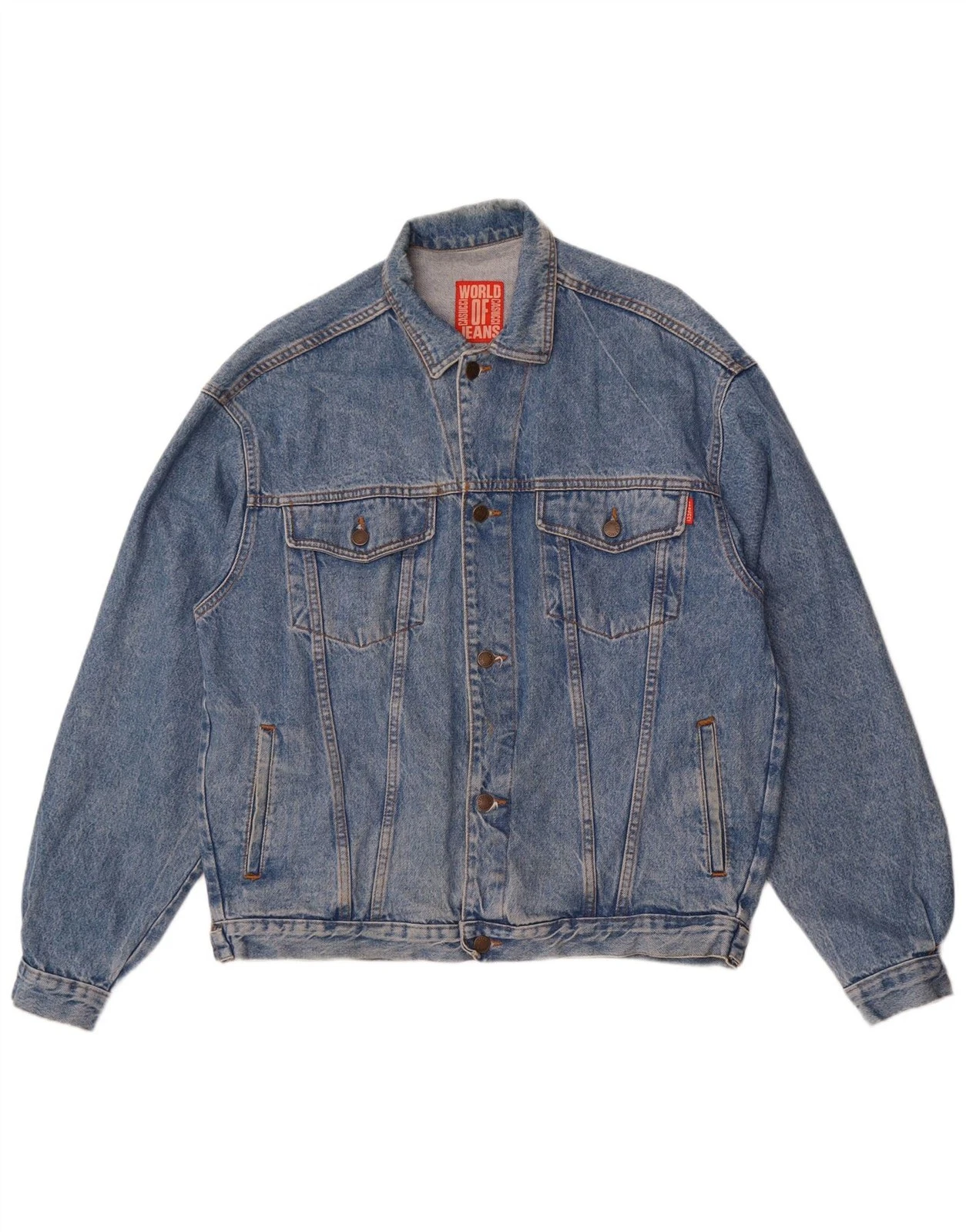 Casucci Mens Denim Jacket UK 42 XL Blue NU27