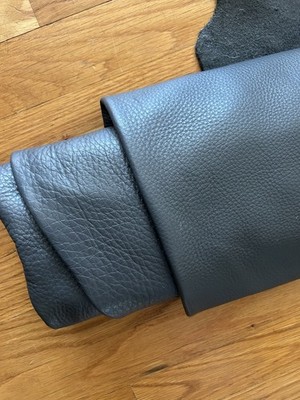 Premium Italian Leather Maharam Bask Raise Gray Cast 700009-002 Upholstery Hide