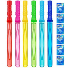 JOYIN 14.6 Big Bubble Wands for Kids, 6 PCS Wand with Refill...
