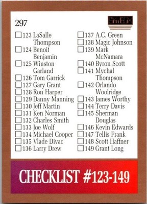 1990 Skybox - Checklist