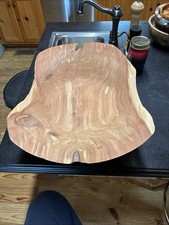Hand Turned Cedar Bowl, 17  Long, 13  Wide, 5  Tall