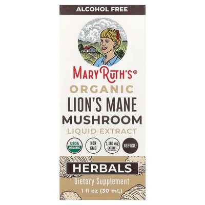 Organic Lion's Mane Mushroom Liquid Extract, Alcohol Free, 1 fl oz (30 ml)