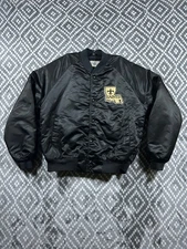 Vintage Chalk Line Jacket Mens Large Satin Black New Orleans Saints 1990