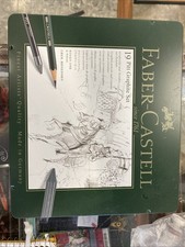 Faber Castell 19 Piece Pitt Graphite Tin Set Artist Sketching Drawing - Germany