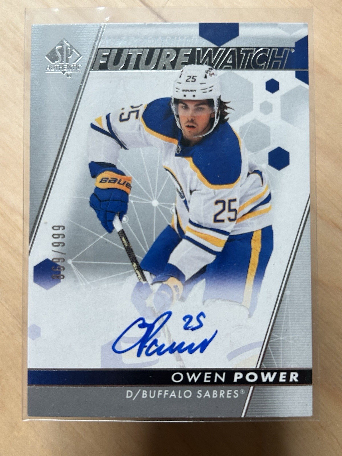 Owen Power 22/23 Upper Deck SP Authentic Future Watch Auto Rookie 869/999