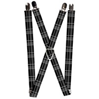 `Suspenders - 1.0`` - Plaid Black/Gray` (Us Import) Acc Neu