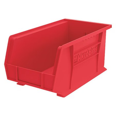 Akro-Mils 30240Red Hang & Stack Storage Bin, Plastic, Red, 7 In H, 8 1/4 In W,