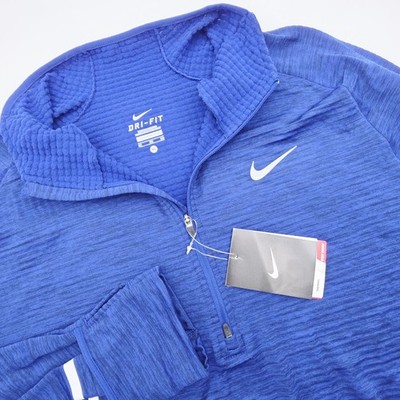 Nike Men's Sphere Element 1/2 Zip Long Sleeve Running Shirt XL Blue 683906 457