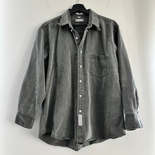 Geoffrey Beene 100 Cotton Men's Gray Button Down Shirt Size 16 1/2