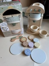 Bee Happy Cafetera Espresso Juego de Madera 14 Piezas Juguete NUEVO