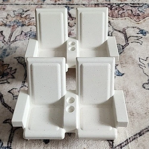 Rare Vintage 1995 Mattel Barbie Set 2 High Low Movie Theatre Seats White Speckle