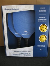 NEW IN BOX--Tommy Bahama Pickleball Set Includes 2 Wood Paddles And 2 Balls