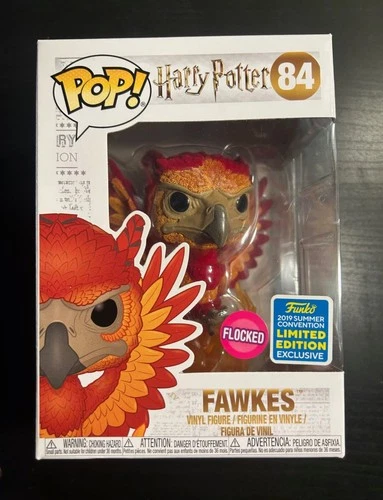 Funko Pop! Vinyl: Harry Potter Fawkes Flocked 2019 Summer Conv Exclusive #84