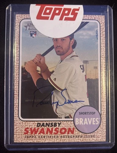 Dansby Swanson 2017 Topps Heritage Rookie Real One Auto Braves Cubs ROA-DSW RC