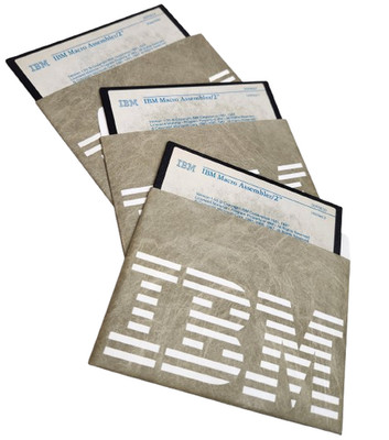 IBM Macro Assembler/2 Version 1.00 (1987) 5.25'' Floppy Disks Set of 3 ~ Vintage