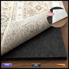 Deep Dream Dual Surface 2'x6' Rug Pad Waterproof 1/4" Thick Felt Rubber Non Slip
