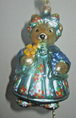 Radko Muffy Vanderbear PICKING POSIES Bear Christmas Ornament 99-NAB-05 Lim Ed