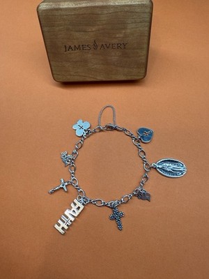 James Avery Sterling Silver Faith Charm Bracelet
