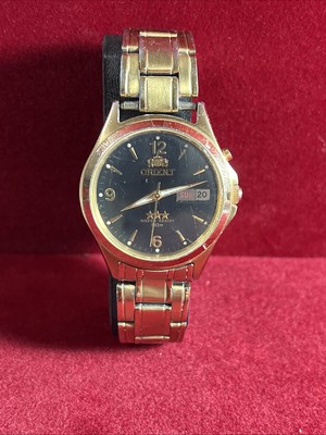ORIENT 3 Stars crystal Black Dial Japan Men Automatic watch 34mm