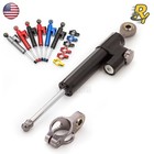 CNC Universal For Sportbike Scooter ATV Steering Stabilizer Damper Linear Black