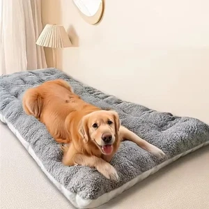XXLargePlush Canapé de lit de chien épaissé Super Soft Polyester Pet Mat