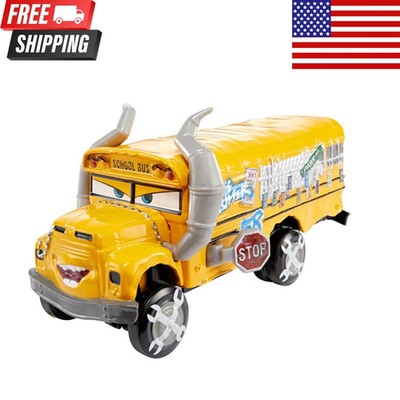 Disney Pixar Cars 3 Miss Fritter Crazy School Bus Diecast Model Toy Car Boy Gift