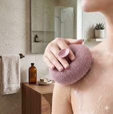 Super Soft Round Bath Loofah with Suction Cup - Exfoliating Shower Sponge