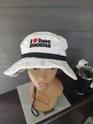 Danny Duncan White Bucket Hat Chin Strap One Size "I Heart Hot Moms" Print — photo 2