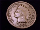 1905 Indian Head Cent,  Very Good grade.