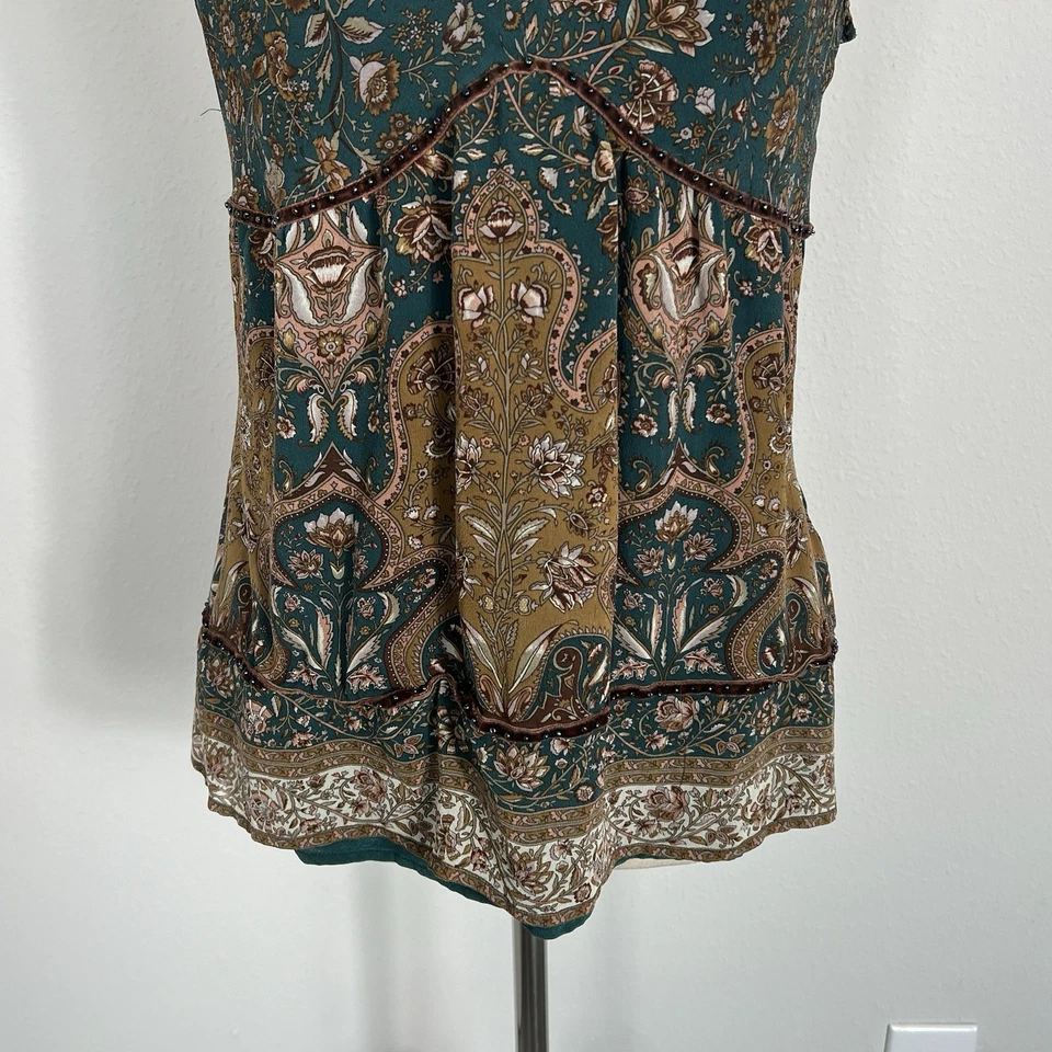 Camiseta de Colección Central Park West Para Mujer 100% Seda Babydoll Cami Y2K Hada Hippie Grande Foto 2 de 4