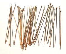 50 GOLD FILLED 12kt 24 GAUGE 2 INCH HEAD PINS C105