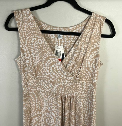 Charter Club Soft Weekend Maxi Dress, Sand Tan / White, Size X-Small - NWT - Picture 2 of 3