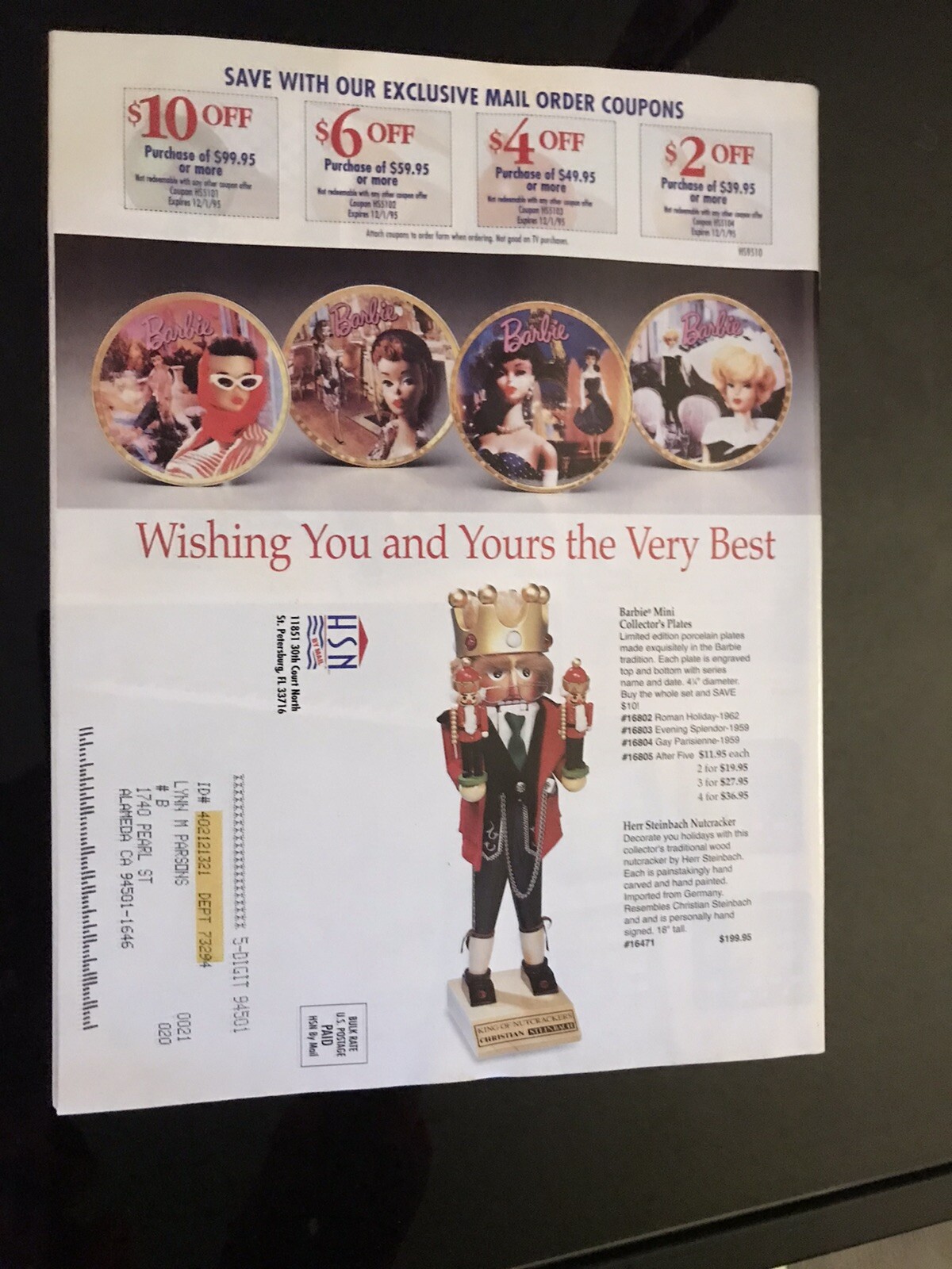 vintage hsn home shopping network christmas holiday catalog Decor Women’s  Mens