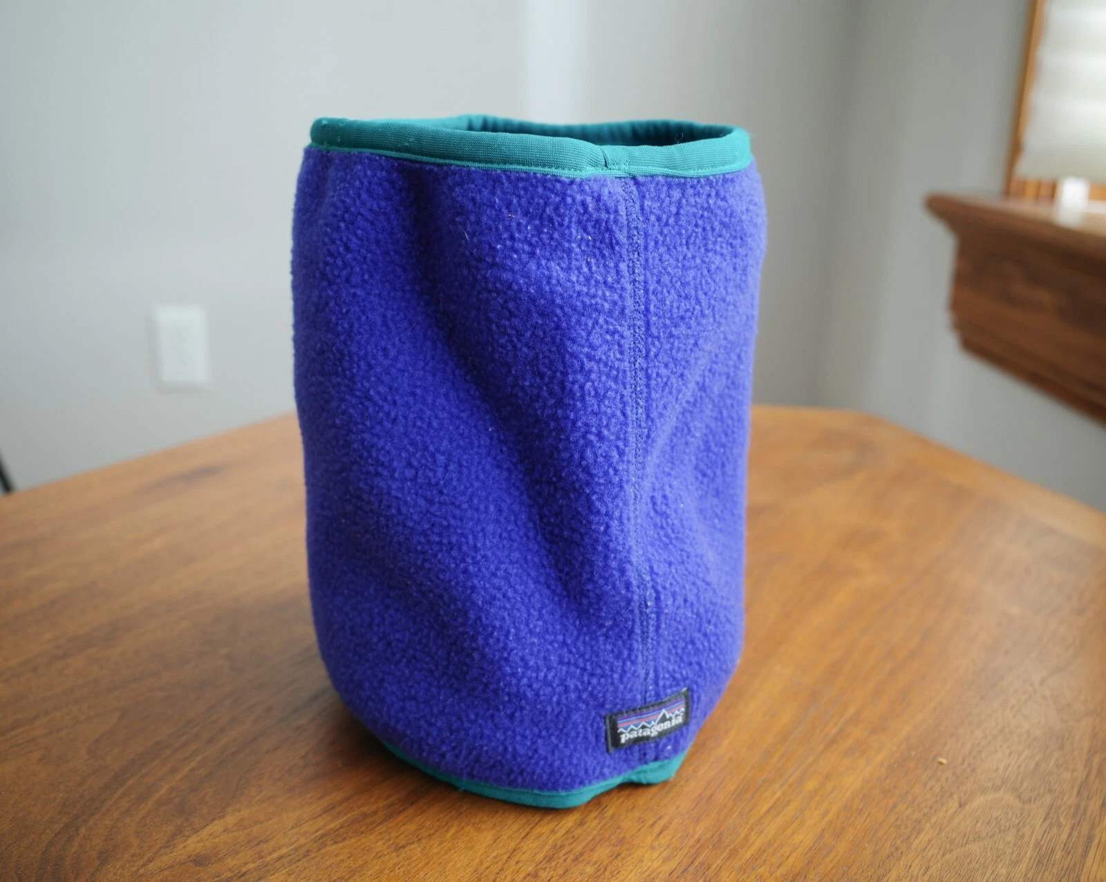 Vintage 90's Patagonia Fleece Neck Warmer Gaiter Blue/Teal Winter Ski Snow Wear