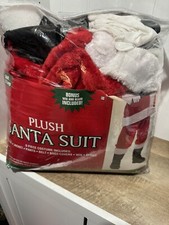 Holiday Plush Santa Suit , Adult XL Includes Accessories 8 Pieces