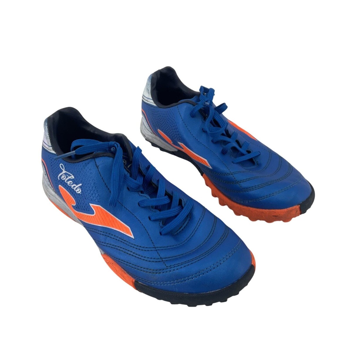 Toledo 23 Turf Men's Football Cleats Athletic Shoes Blue/Orange Size  Preowned