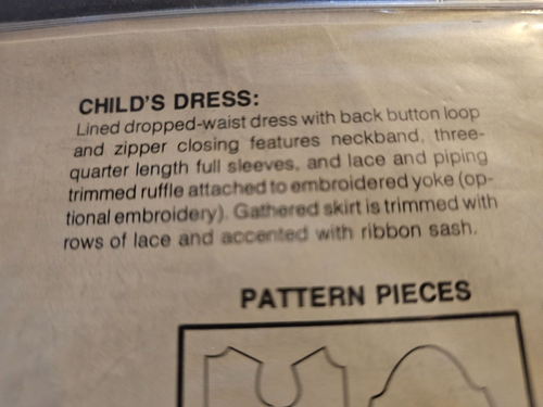 Vintage Sewing Pattern Little Darling Enchanted Forest GIRL Dress #126 Sz 3 4 5 - Picture 6 of 9