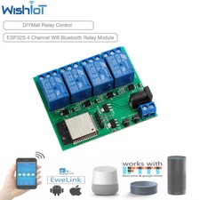 ESP32S Bluetooth WiFi Relay Module Switch Phone APP Controller Onboard 4 Channel
