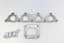 Klm Evo 89 Head Flange With Klm T4 Open Turbo Flange Combo 1018 Steel