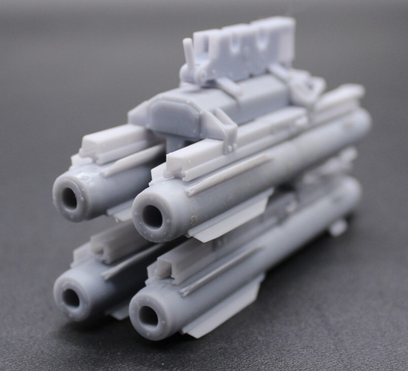 Custom AGM114 Hellfire Missile Launcher For 1:18 BBI AH-64 Apache Helicopter (1)