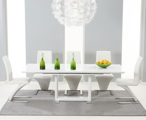 Bella 160cm Extending High Gloss White Dining Table 4 Z Image Is Loading Bella 160cm Extending High Gloss White Dining Table