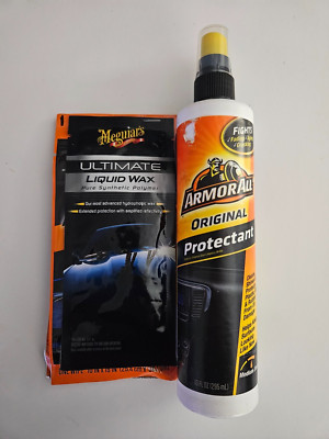 Armor All Original Protectant Spray 10 FL OZ & 2 Wipes & Sample Wax - NEW