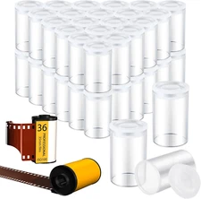 Wenqik 50 Pcs Film Canisters with Caps for Rockets 35 Mm Plastic Empty Film Cani