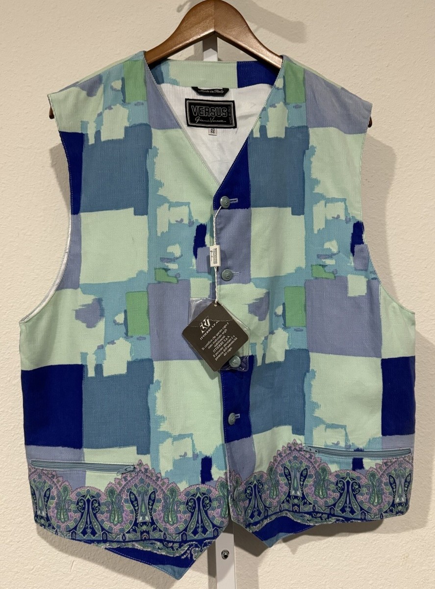 Versus by Gianni Versace Mens Lined Vest Waistcoat Size 42/56
