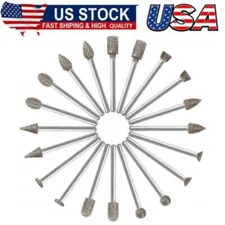 20Pcs Diamond Burr Set ,Rotary Grinding Burrs Engraving Bits Set for GOXAWEE