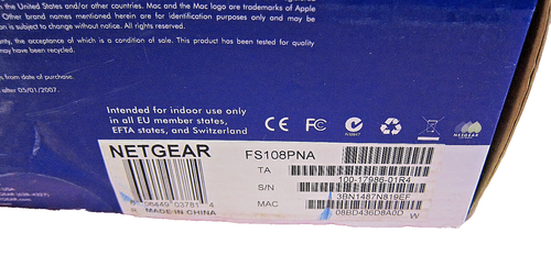 Genuine New Sealed NetGear FS108P ProSafe 8-Ports 10/100 Switchwith 4-Port PoE - Picture 2 of 7